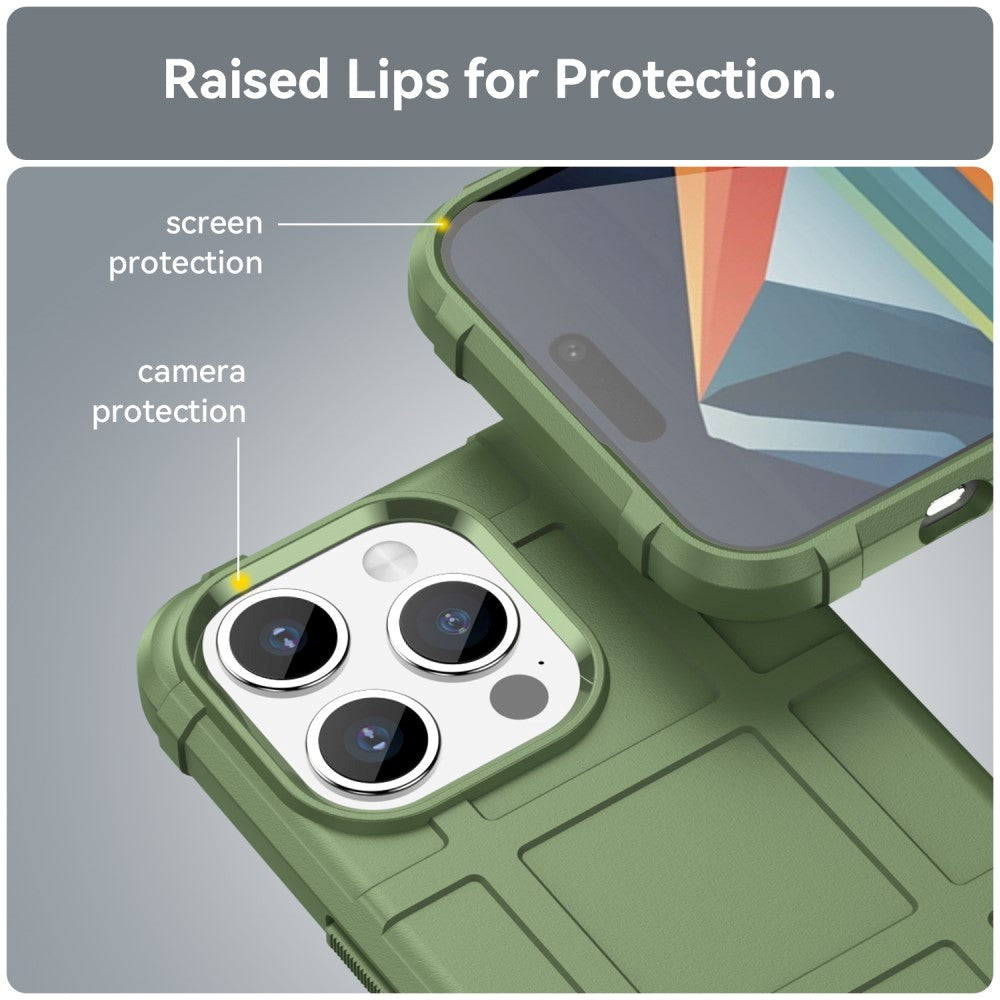 iPhone 15 Pro Max Rugged Shield Series Tough Case - Green