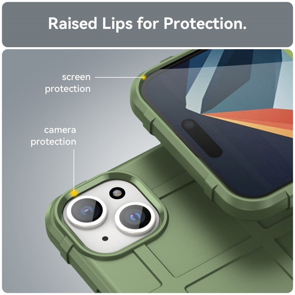 iPhone 15 Plus Rugged Shield Series Tough Case - Green