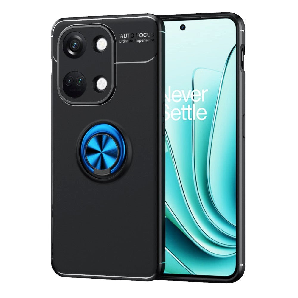 OnePlus Nord 3 (5G) Flexible Case with Magnetic Ring Kickstand - Black with Blue Ring