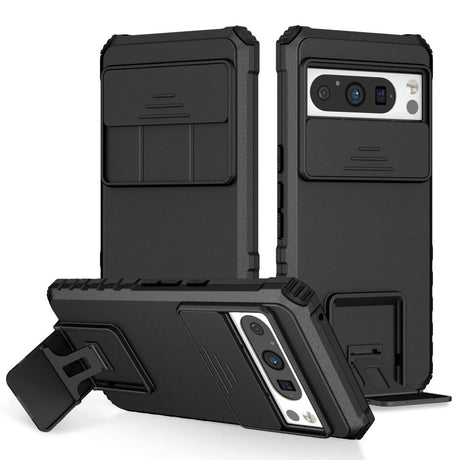 Google Pixel 8 Pro Tough Case w. Kickstand & Cam Slider - Black