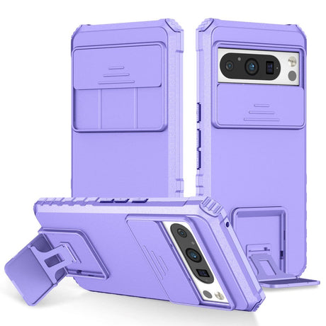 Google Pixel 8 Pro Tough Case w. Kickstand & Cam Slider - Purple