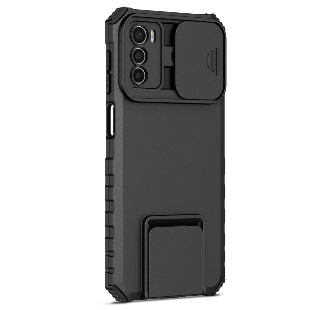 EIDERWOOD Motorola Moto G42 Tough Case w. Kickstand & Cam Slider - Black