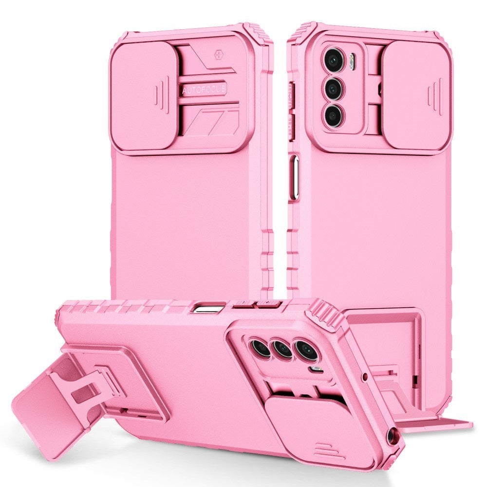 EIDERWOOD Motorola Moto G42 Tough Case w. Kickstand & Cam Slider - Pink