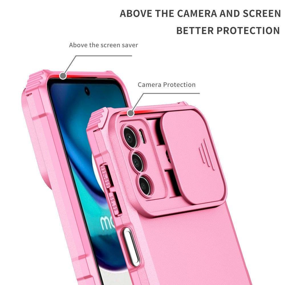 EIDERWOOD Motorola Moto G42 Tough Case w. Kickstand & Cam Slider - Pink