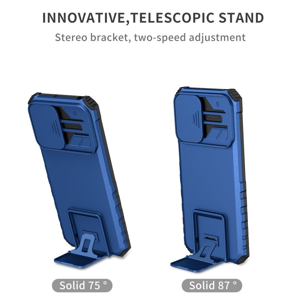 EIDERWOOD Motorola Moto G42 Tough Case w. Kickstand & Cam Slider - Blue