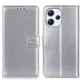 Xiaomi Redmi 12 (4G) / 12 (5G) / Poco M6 Pro (5G) Leather Wallet Case & Kickstand - Silver