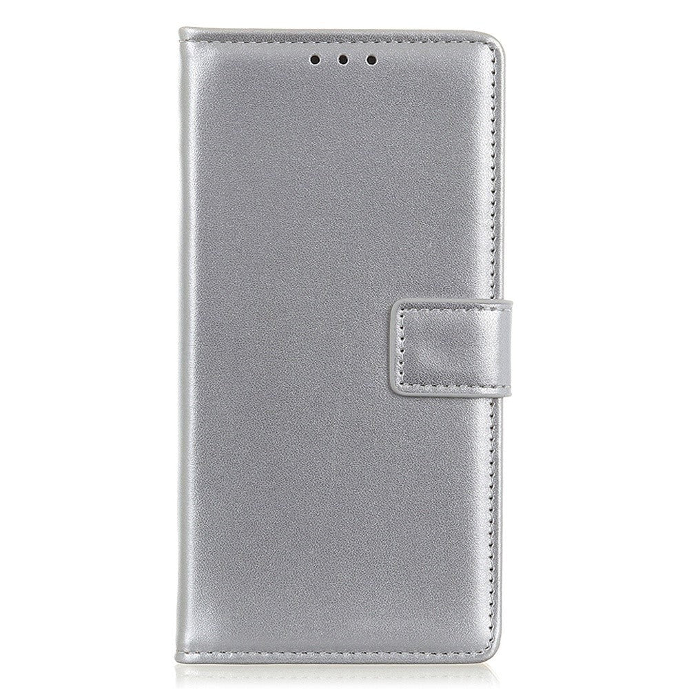 Xiaomi Redmi 12 (4G) / 12 (5G) / Poco M6 Pro (5G) Leather Wallet Case & Kickstand - Silver