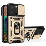 iPhone 15 Pro Tough Case w. Magnetic Kickstand & Cam Slider - Gold