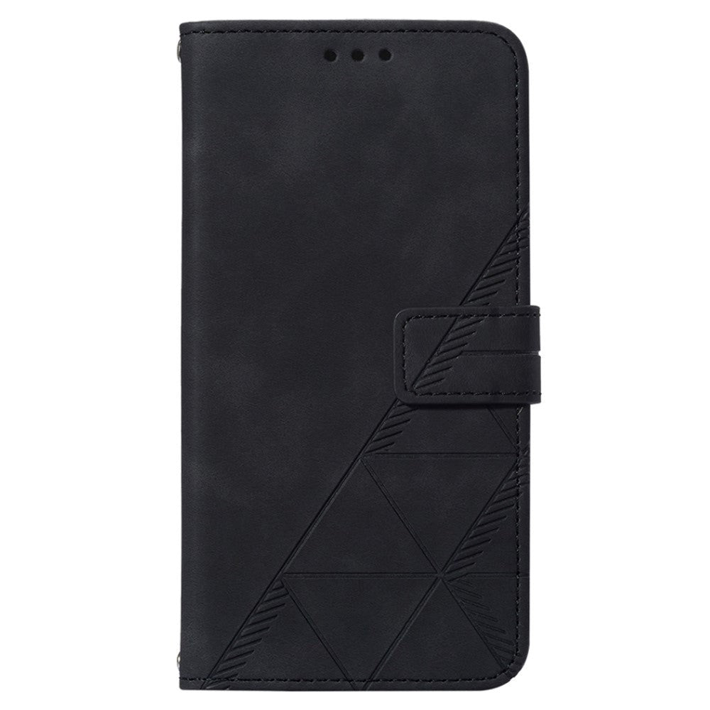 Samsung Galaxy S23 FE Leather Flip Cover with Wallet and Shoulder Strap - Black