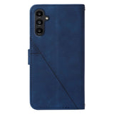 Samsung Galaxy S23 FE Leather Flip Cover with Wallet and Shoulder Strap - Dark Blue