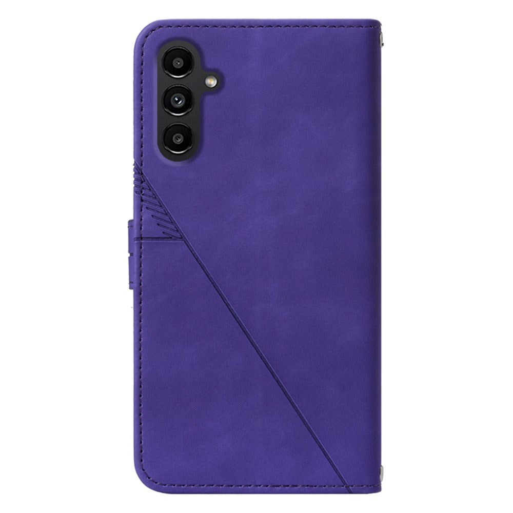 Samsung Galaxy S23 FE Leather Flip Cover with Wallet and Shoulder Strap - Purple