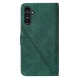 Samsung Galaxy S23 FE Leather Flip Cover with Wallet and Shoulder Strap - Green