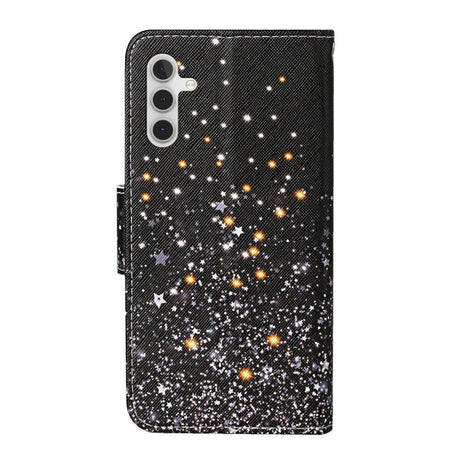 Samsung Galaxy S23 FE Artificial Leather Flip Case with Strap & Purse - Stars