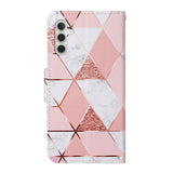 Samsung Galaxy S23 FE Artificial Leather Flip Case with Strap & Purse - Marble Pattern