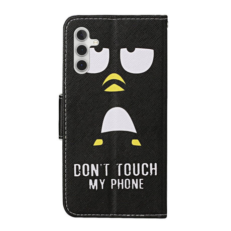 Samsung Galaxy S23 FE Artificial Leather Flip Case with Strap & Wallet - "Don't Touch My Phone"