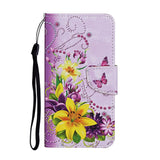 Samsung Galaxy S23 FE Artificial Leather Flip Case with Strap & Purse - Flowers