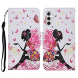 Samsung Galaxy S23 FE Artificial Leather Flip Case with Strap & Purse - Fairy