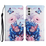 Samsung Galaxy S23 FE Artificial Leather Flip Case with Strap & Purse - Butterflies