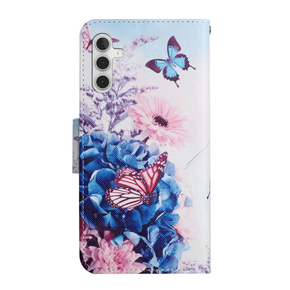 Samsung Galaxy S23 FE Artificial Leather Flip Case with Strap & Purse - Butterflies