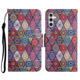 Samsung Galaxy S23 FE Artificial Leather Flip Case with Strap & Purse - Kaleidoscope