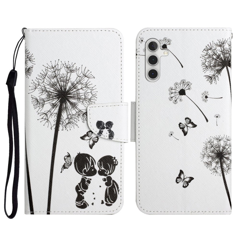 Samsung Galaxy S23 FE Artificial Leather Flip Case with Strap & Purse - Dandelion