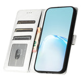 EIDERWOOD iPhone 12 Pro Max Faux Leather Case with Wallet & Strap - Silver