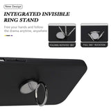 Samsung Galaxy S23 FE Flexible Plastic Case w. Magnetic Ring Kickstand - Black w. Magnetic Black Ring