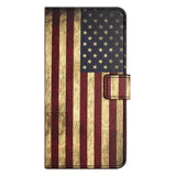 Samsung Galaxy A25 (5G) Leather Case w. Wallet & Stand Function - American Flag