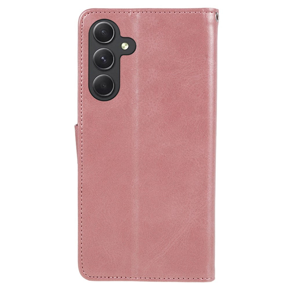 Samsung Galaxy M34 (5G) / F34 (5G) Leather Case with Wallet and Strap - Rose Gold