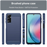 Samsung Galaxy A25 (5G) Brushed Carbon Fiber Flexible Plastic Case - Blue