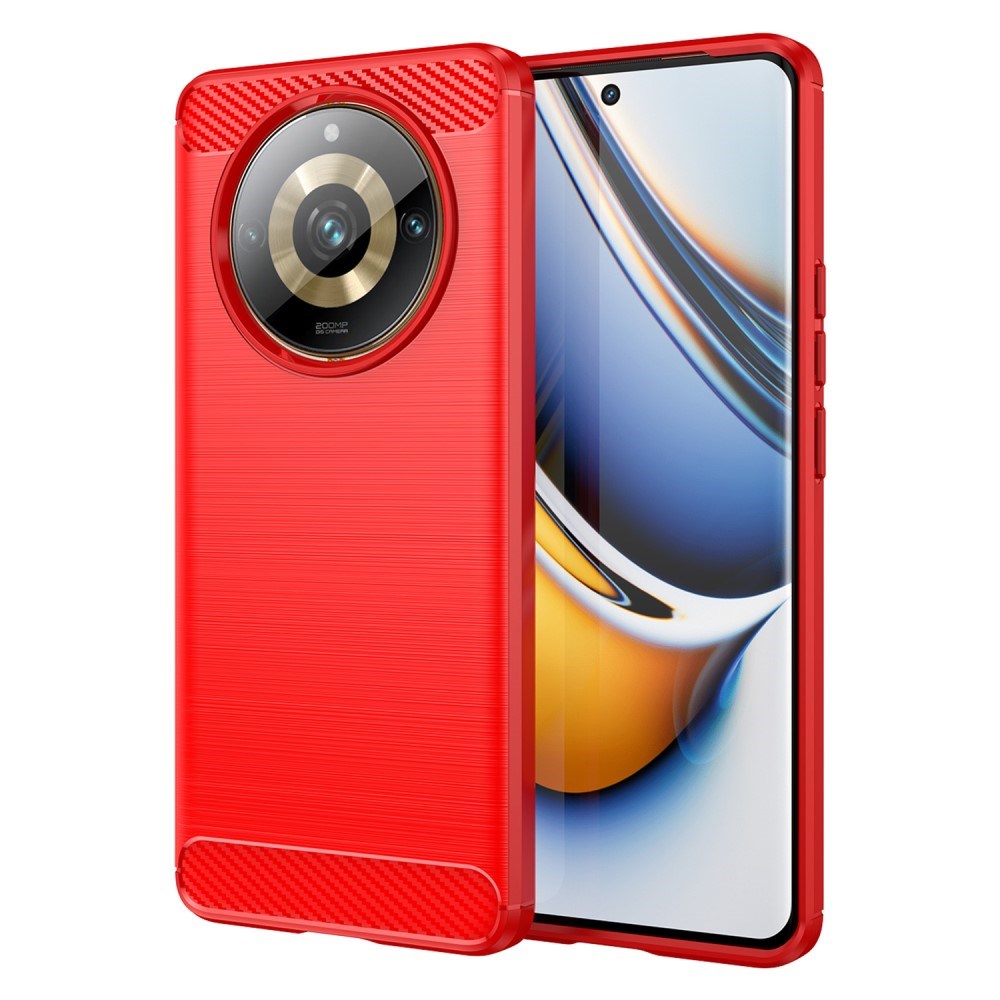 Realme 11 Pro+ 5G / 11 Pro 5G Brushed Carbon Case - Red