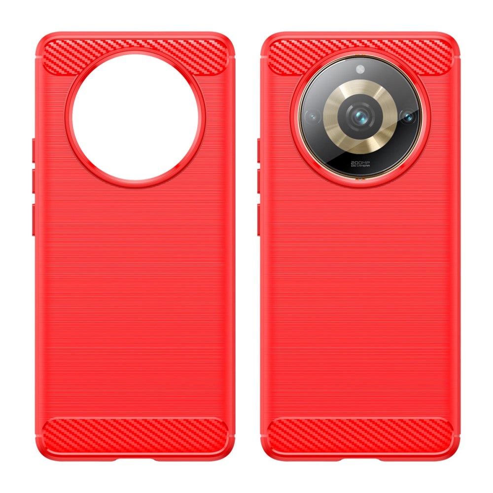 Realme 11 Pro+ 5G / 11 Pro 5G Brushed Carbon Case - Red