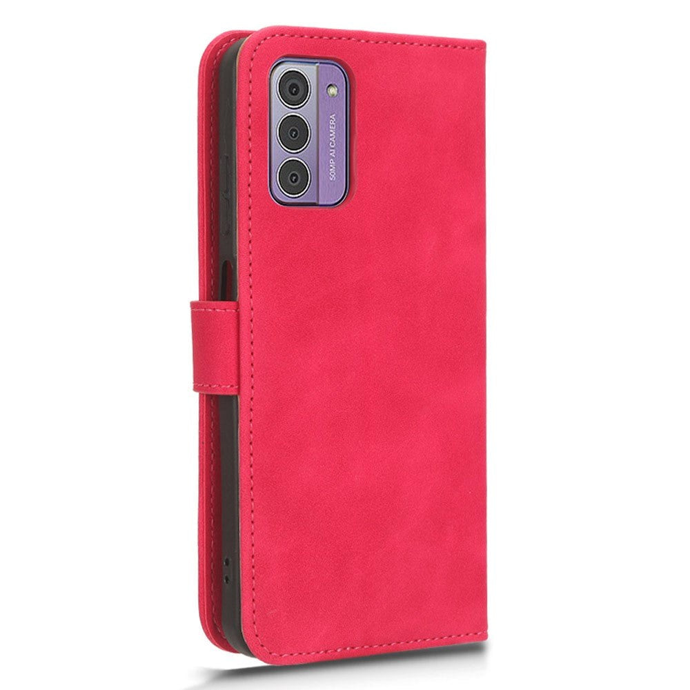 Nokia G42 Leather Case w. Wallet & Stand Function - Red