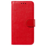 Xiaomi Redmi 12C Leather Case with Wallet and Strap - Red