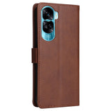 Honor 90 Lite Leather Case with Wallet and Strap - Brown