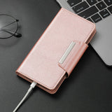 iPhone 15 Pro Max 2-i-1 PU Leather Flip Case w. Wallet & Magnetic Lock - Rose Gold