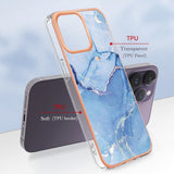 iPhone 15 Pro Hybrid Plastic Case - Blue Marble