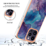 iPhone 15 Pro Hybrid Plastic Case - Purple Marble