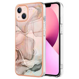 iPhone 15 Hybrid Plastic Case - Pink Marble