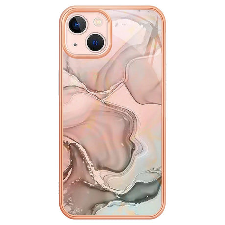 iPhone 15 Hybrid Plastic Case - Pink Marble