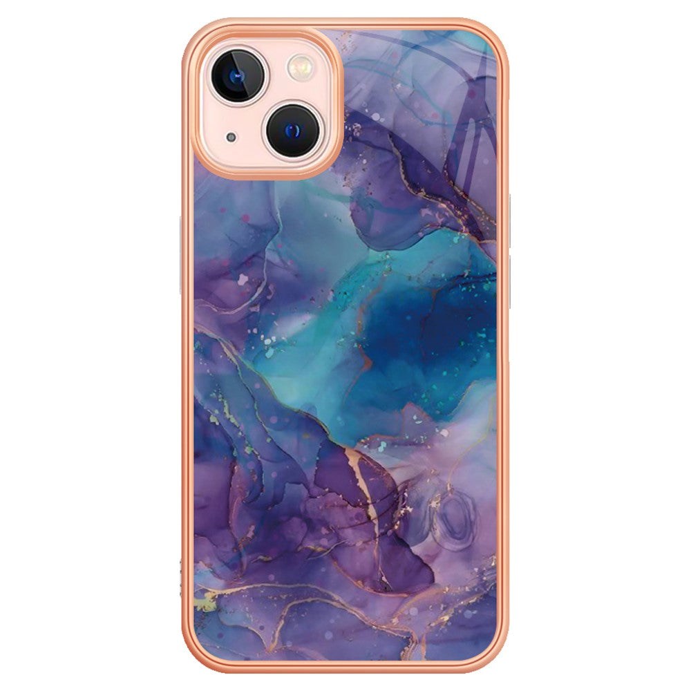 iPhone 15 Hybrid Plastic Case - Purple Marble