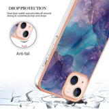 iPhone 15 Hybrid Plastic Case - Purple Marble