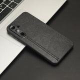 Samsung Galaxy S23 FE Leather Coated Plastic Case - Black