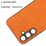 Samsung Galaxy S23 FE Leather Coated Plastic Case - Orange