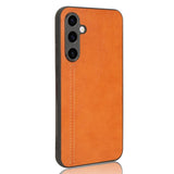 Samsung Galaxy S23 FE Leather Coated Plastic Case - Orange