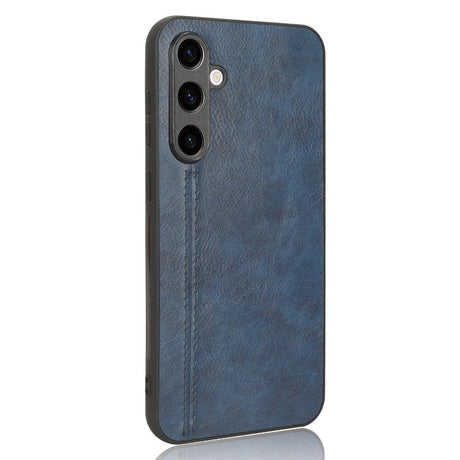 Samsung Galaxy S23 FE Leather Coated Plastic Case - Blue