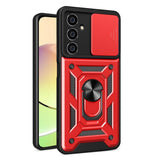 Samsung Galaxy S23 FE Tough Case w. Magnetic Kickstand & Cam Slider - Red