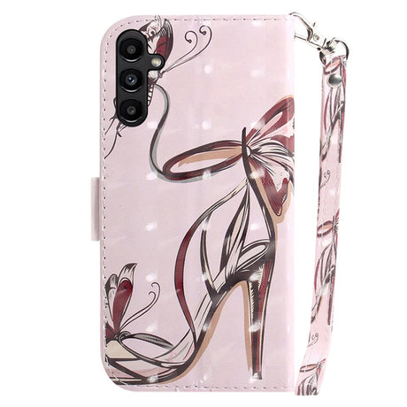 Samsung Galaxy A25 (5G) Artificial Leather Case w. Print & Strap - High Heeled Shoe