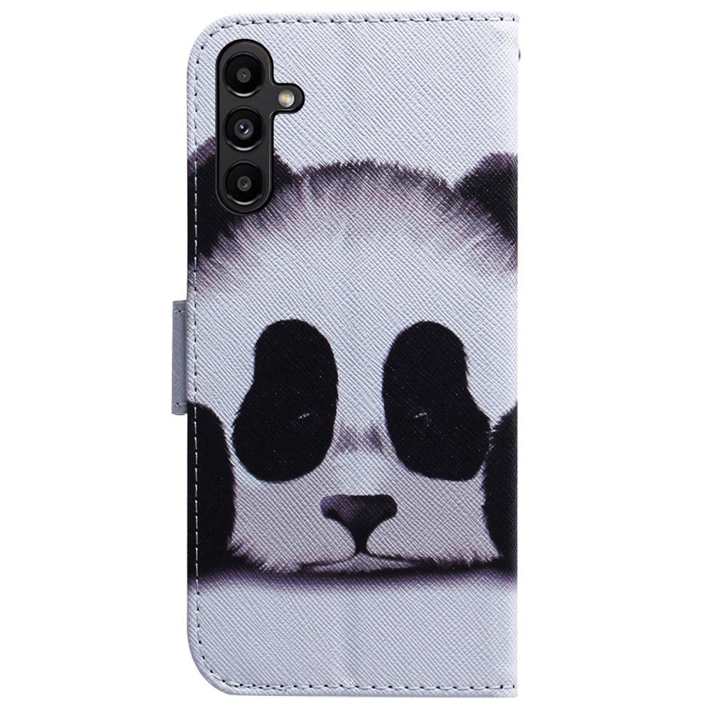 Samsung Galaxy A25 (5G) Leather Case m. Wallet & Print - Panda