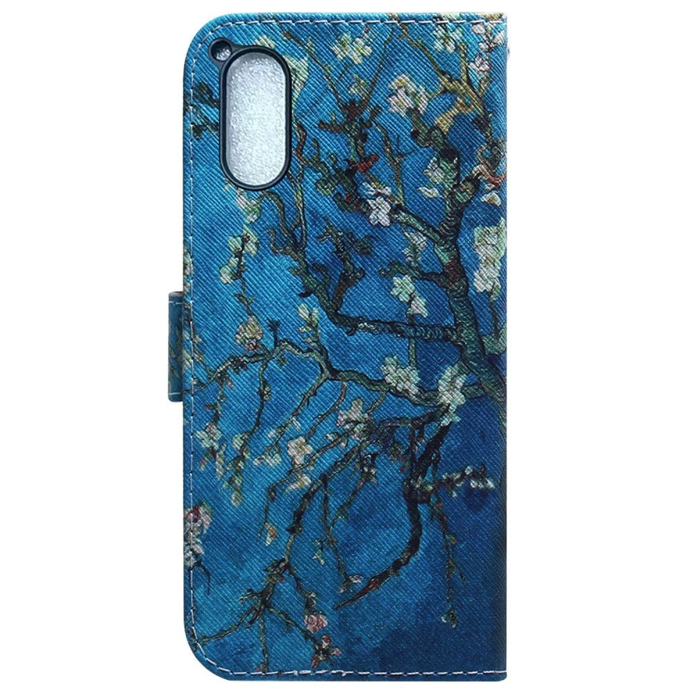 Sony Xperia 5 V Leather Flip Case w. Wallet - Blue Tree